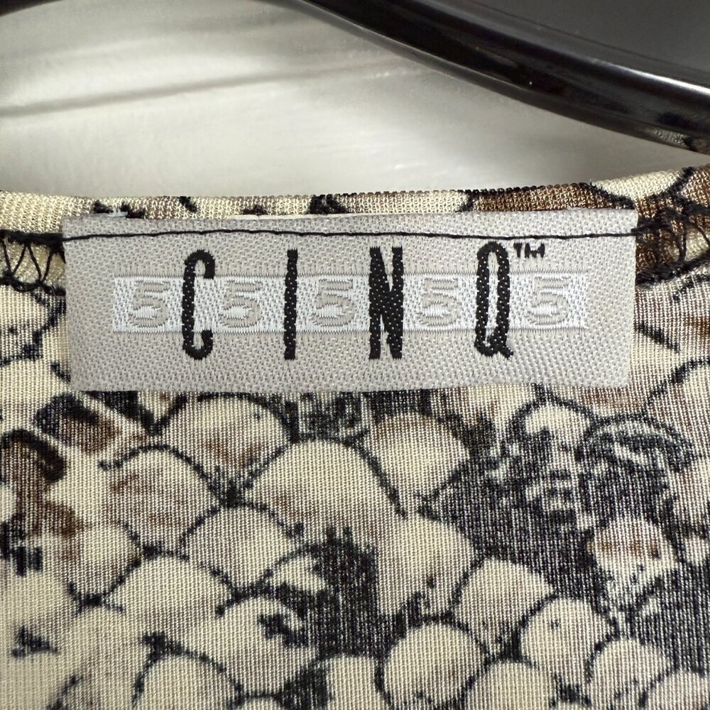 Vintage CINQ Snake Print Slinky Top | Y2K 90s | Fits Size Small - Picture 3 of 3